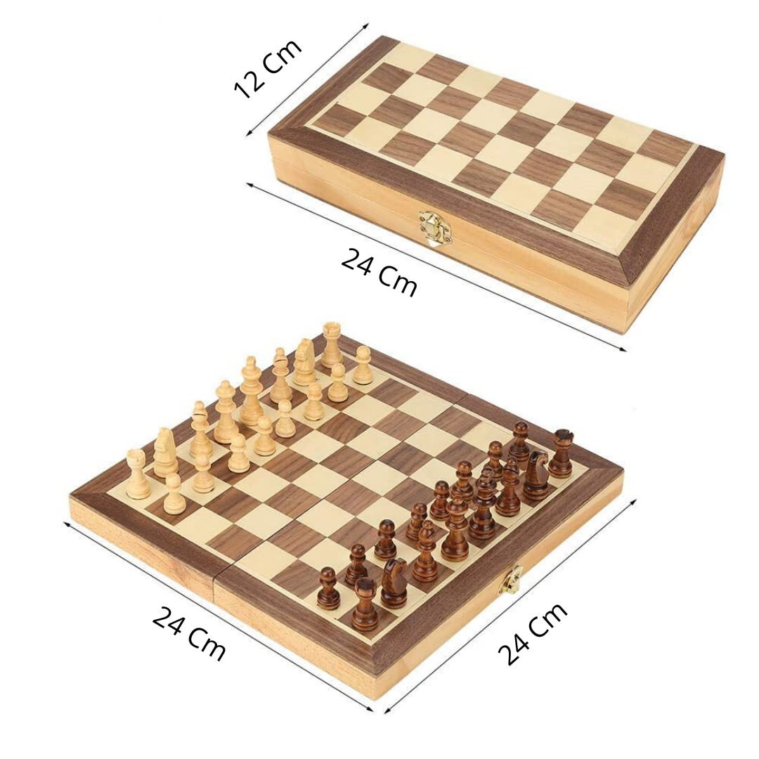 Ajedrez Magnetico de madera3