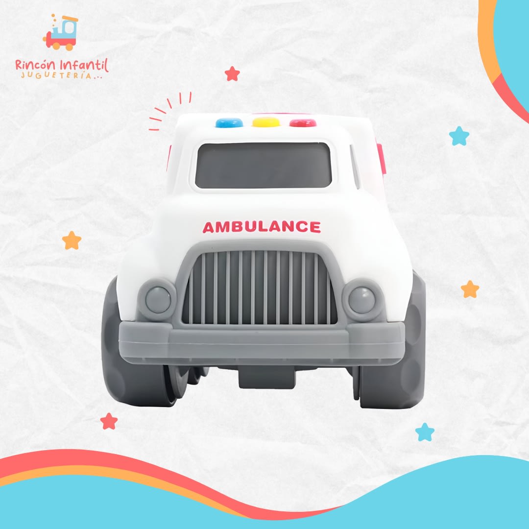 Ambulancia Bioplástico con Luz y  Sonido2