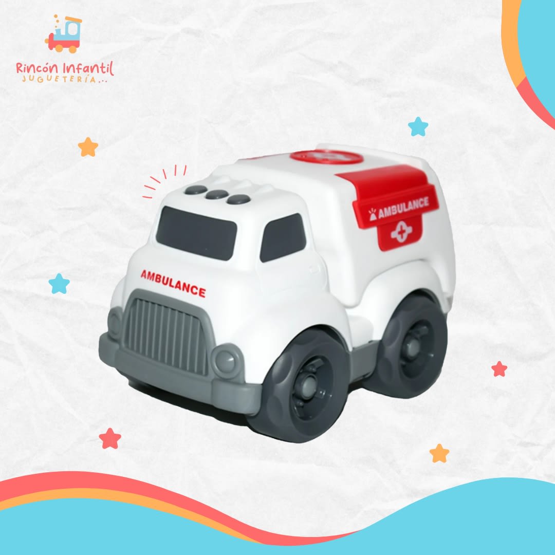 Ambulancia Bioplástico con Luz y  Sonido3