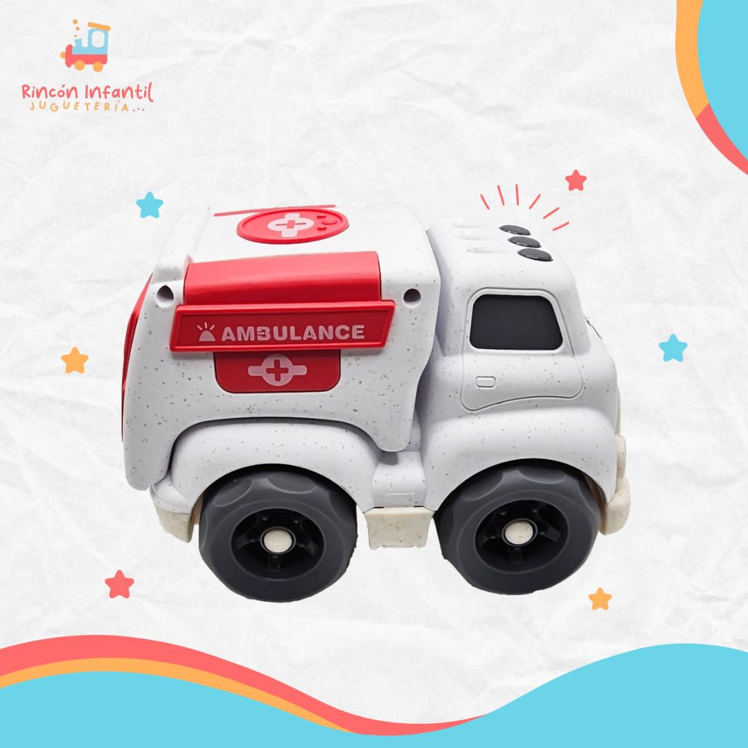 Ambulancia Bioplástico con Luz y  Sonido4