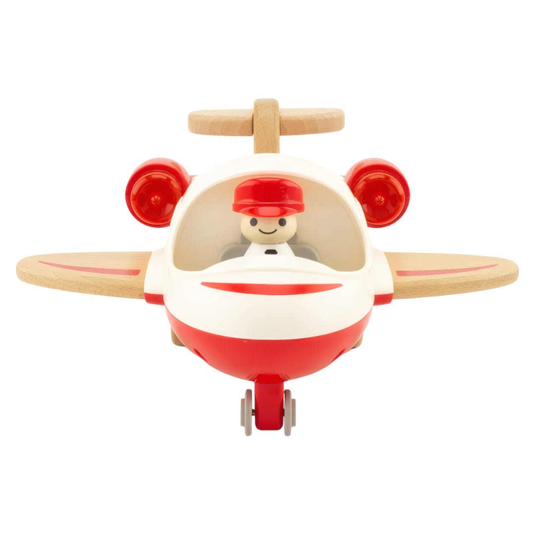 Avión de Madera con Pasajeros Luces y Sonido3