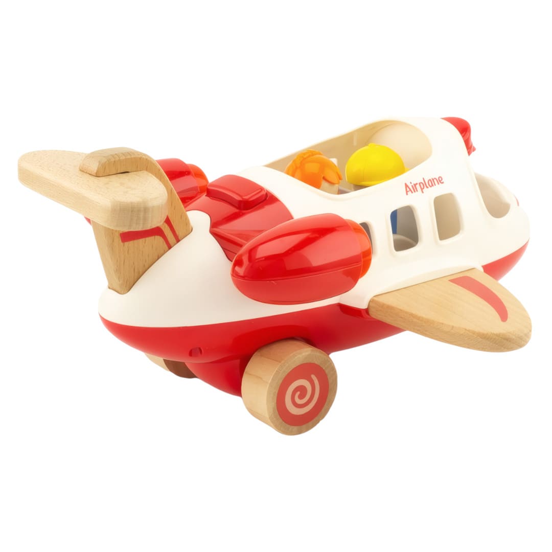 Avión de Madera con Pasajeros Luces y Sonido5