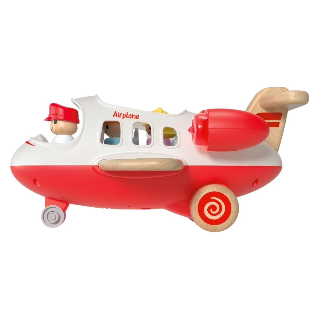 Avión de Madera con Pasajeros Luces y Sonido6