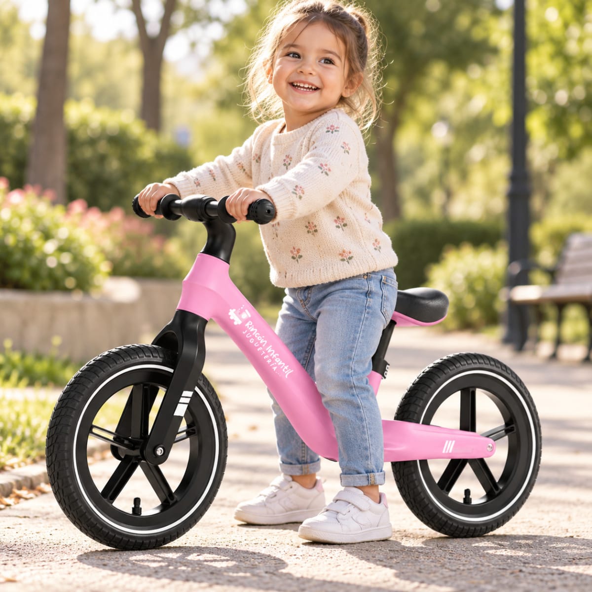 Bicicleta Sin Pedales Rosa1