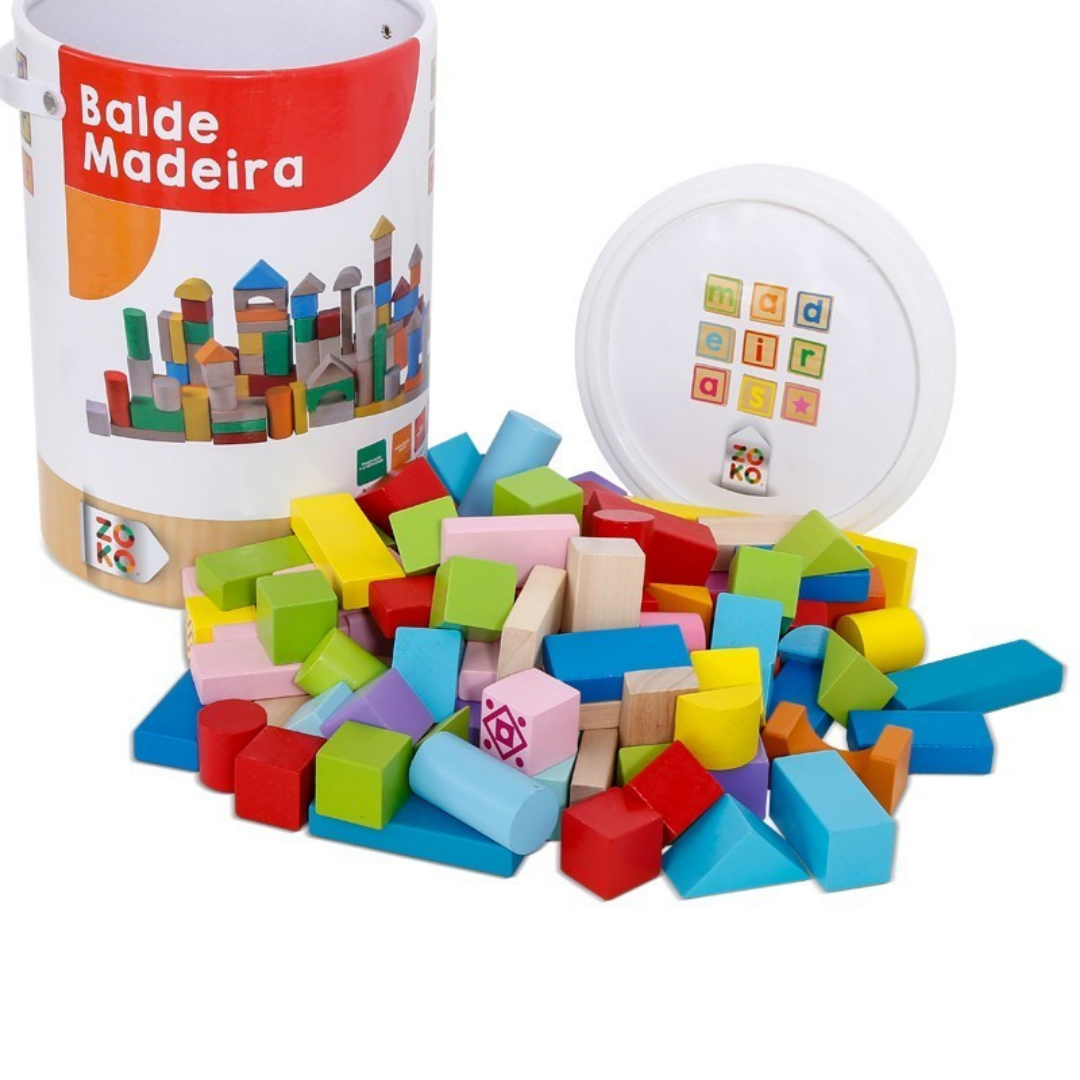 Bloques De Madera 100 Pcs 3