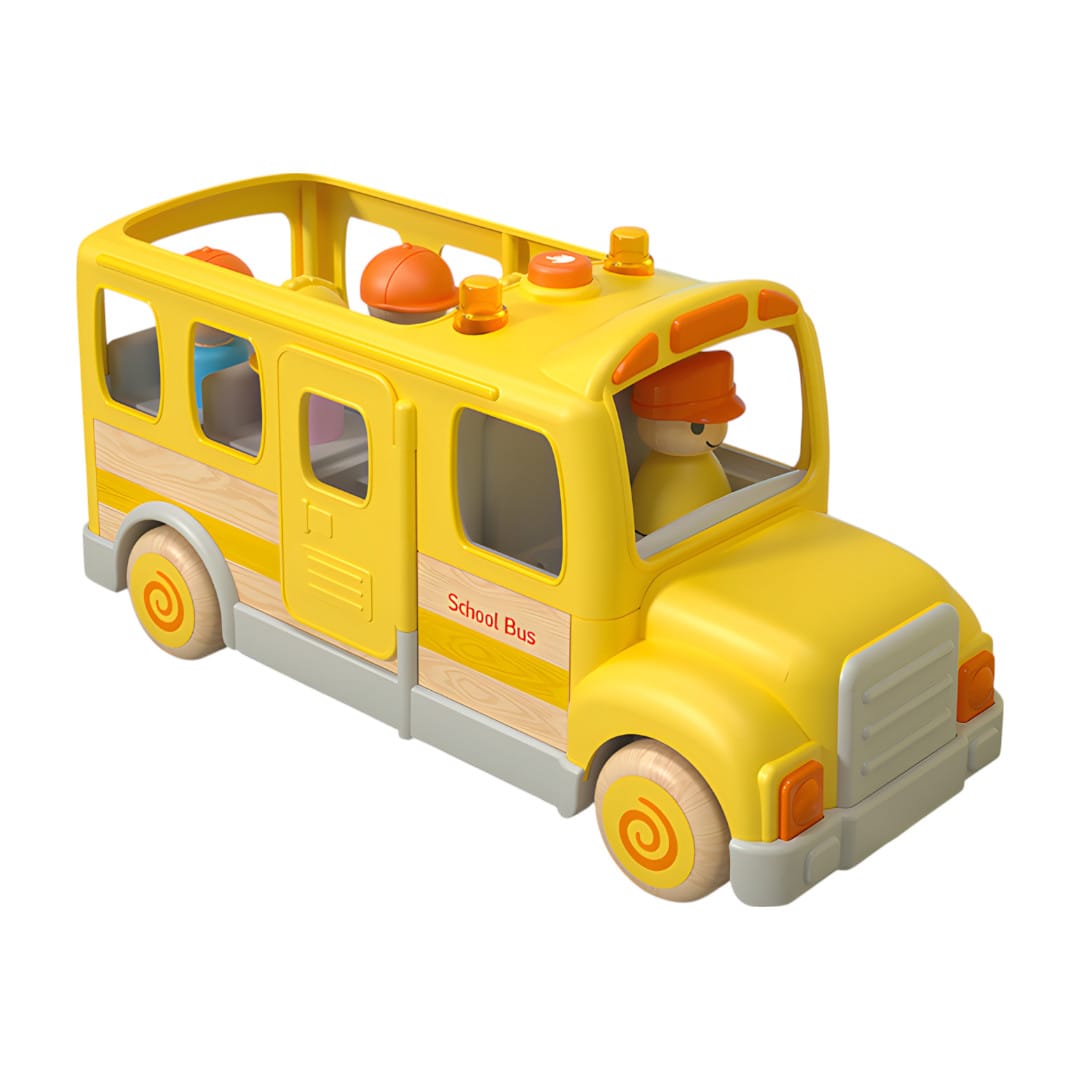 Bus Escolar de Madera con Luces y Sonido4