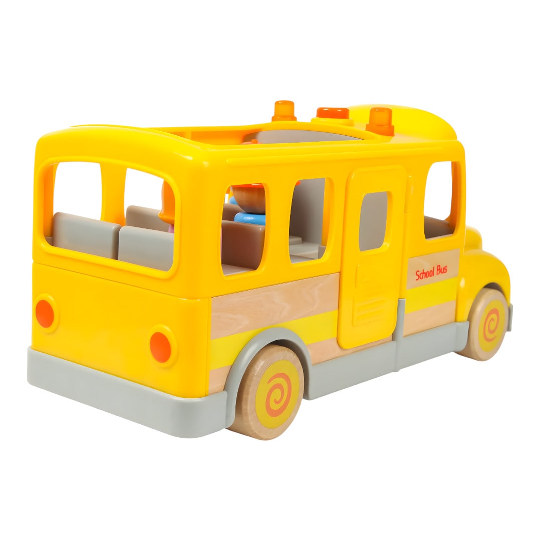 Bus Escolar de Madera con Luces y Sonido5