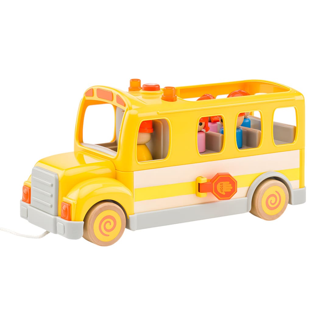 Bus Escolar de Madera con Luces y Sonido1