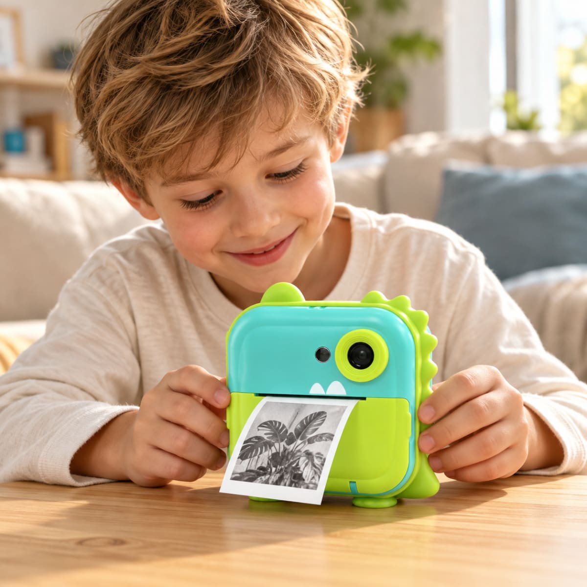 Cámara Digital Infantil con Impresión Instantánea – Dinosaurio3