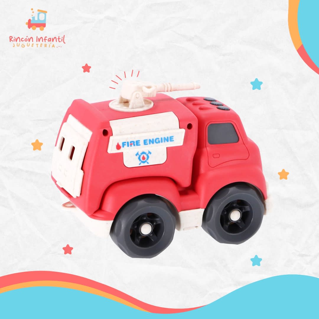 Camión Bombero bioplástico con luz y sonido3