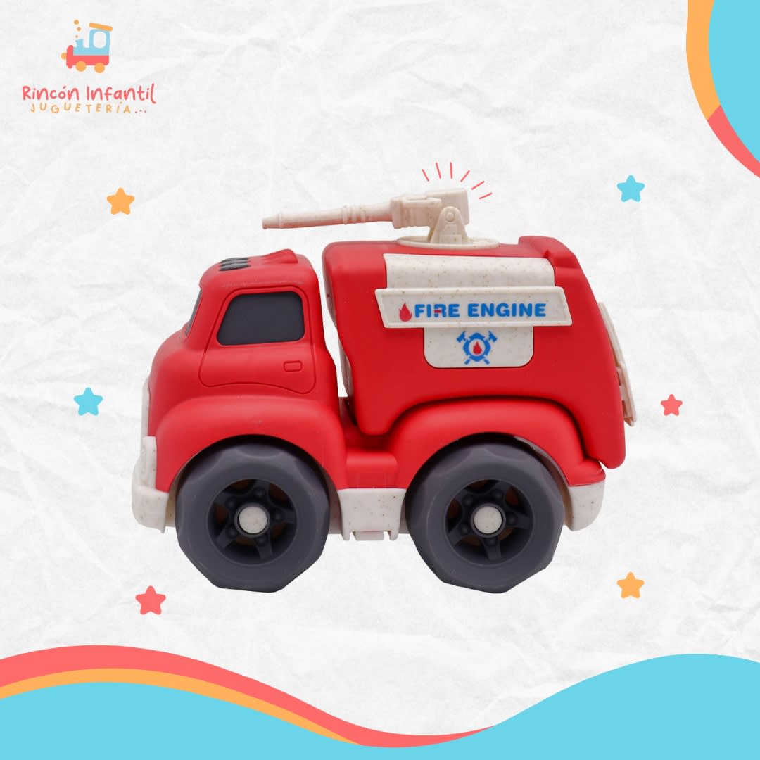 Camión Bombero bioplástico con luz y sonido4