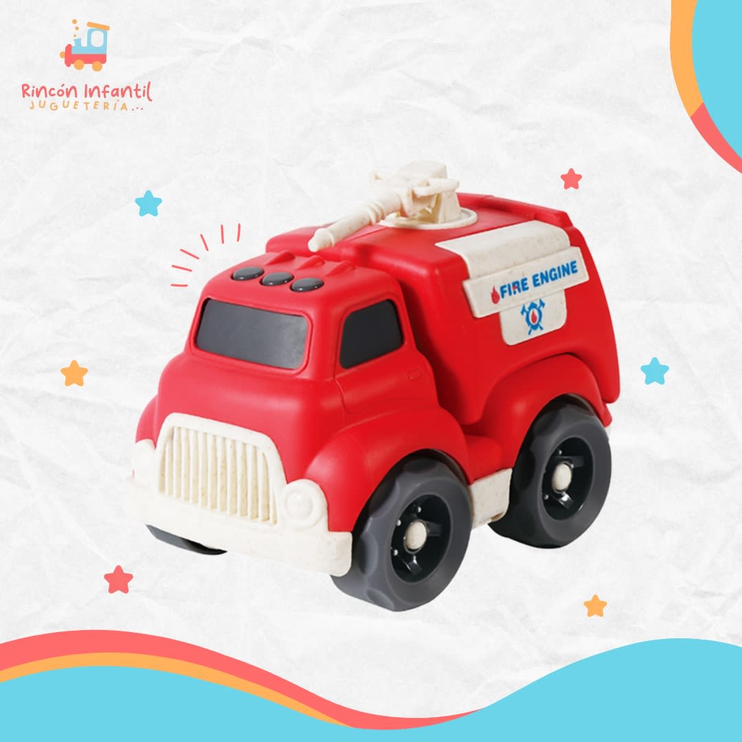 Camión Bombero bioplástico con luz y sonido2