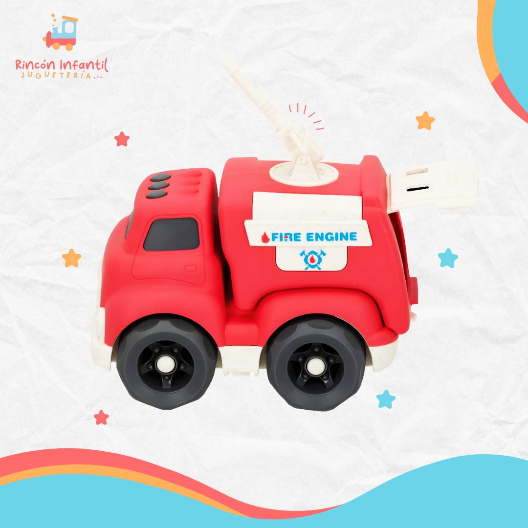Camión Bombero bioplástico con luz y sonido5