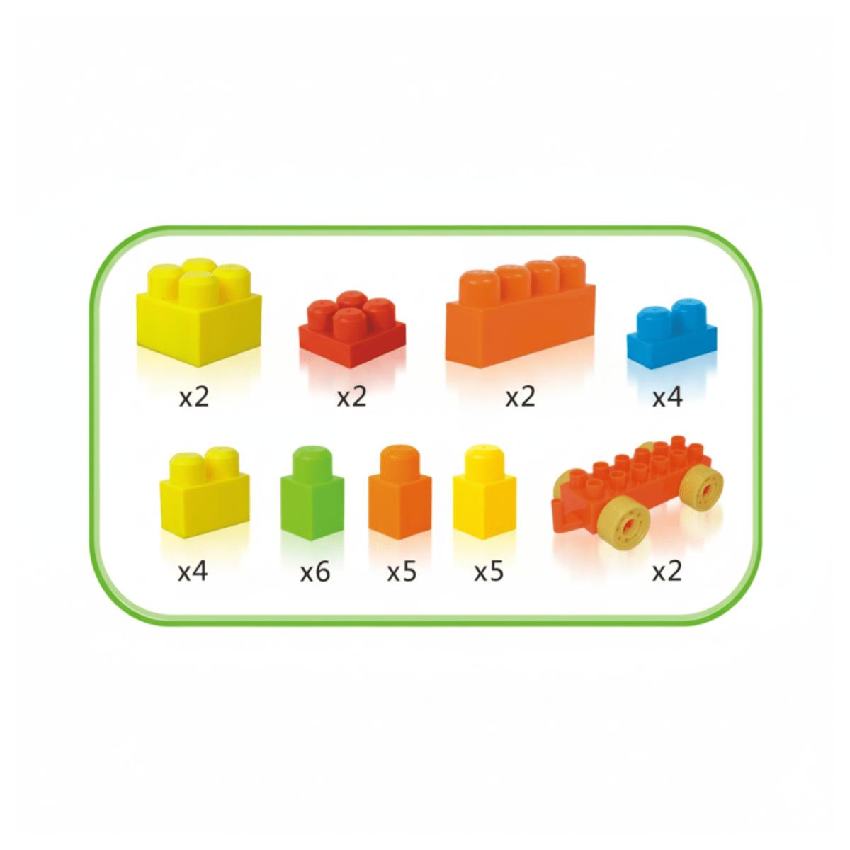 Carro Didáctico con 32 Bloques de Construcción Grandes para Niños8