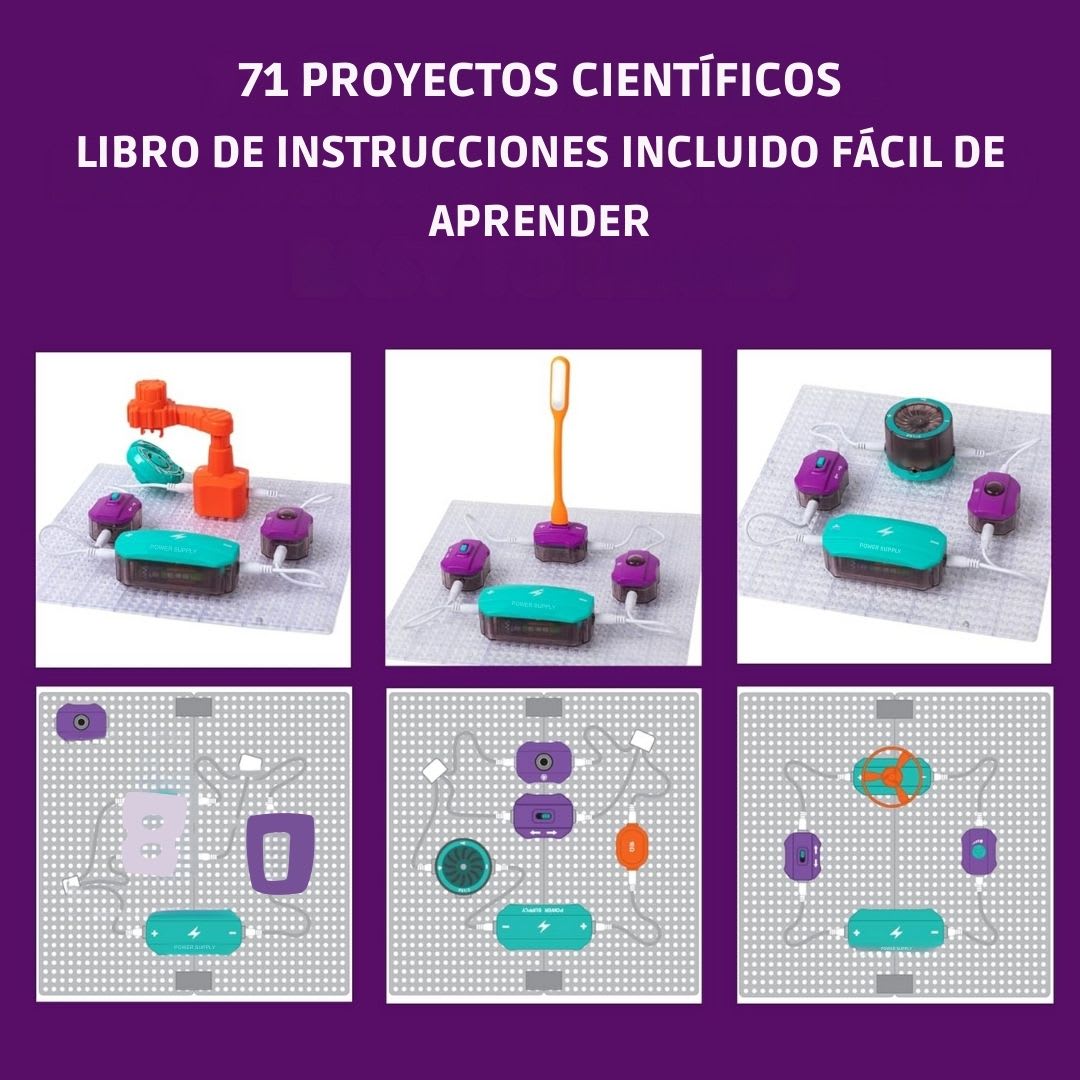 Kit de Exploración Electrónica para Niños 34 PCS3