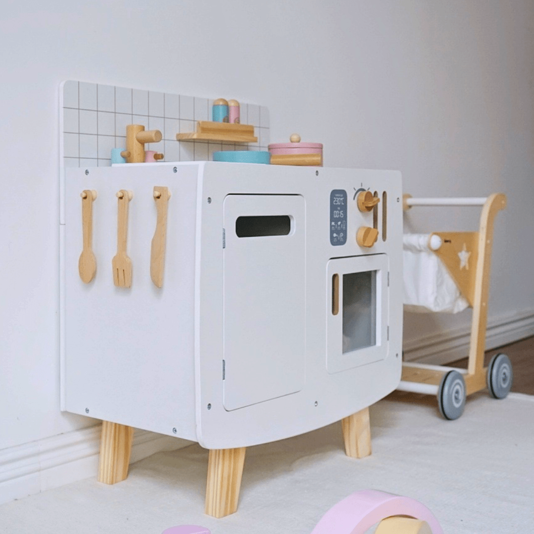 Cocina de Madera Retro Infantil Blanca6