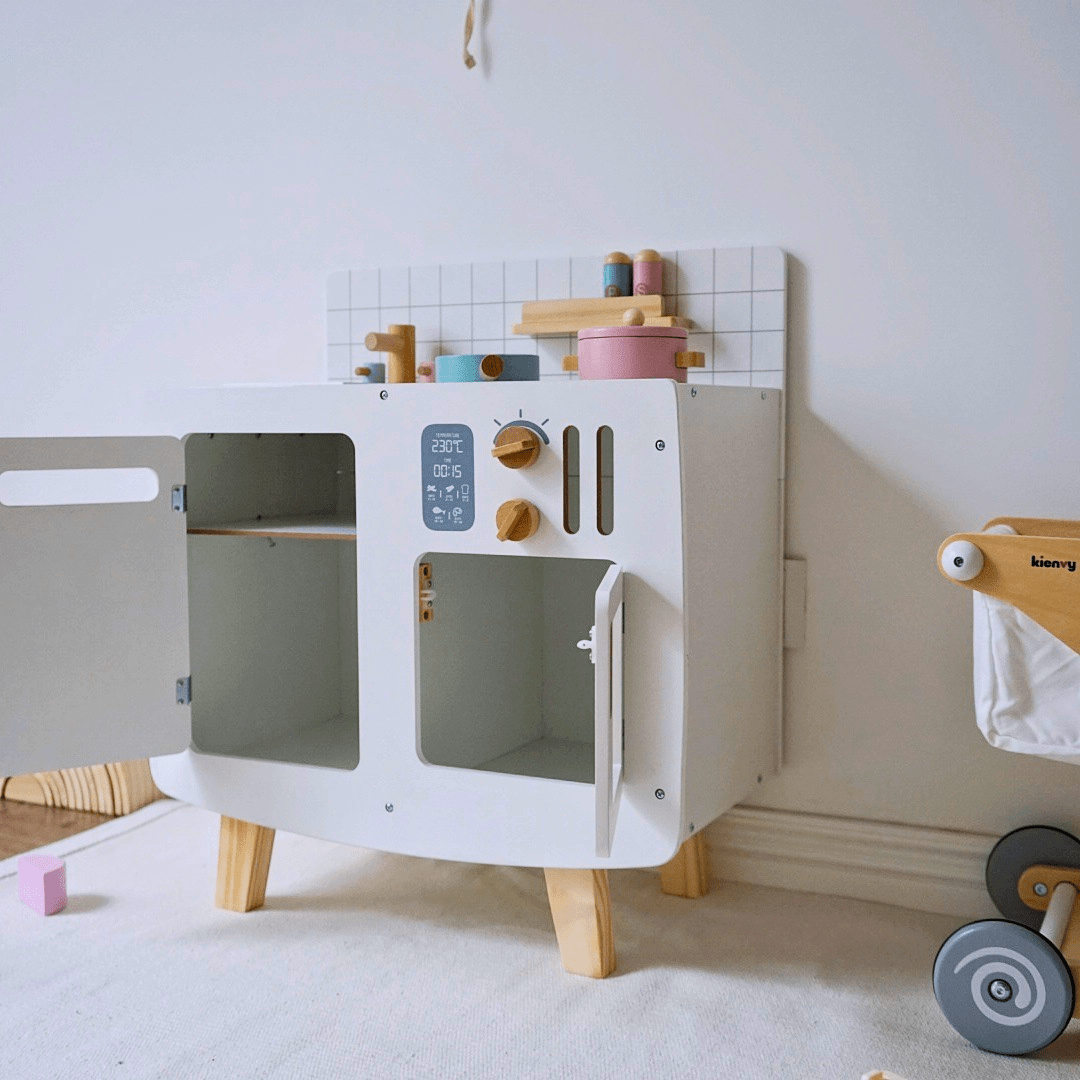 Cocina de Madera Retro Infantil Blanca5