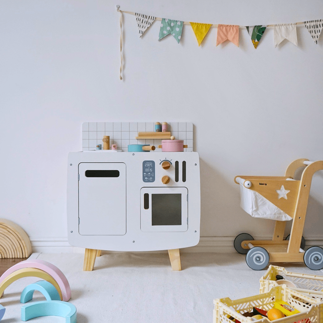 Cocina de Madera Retro Infantil Blanca2