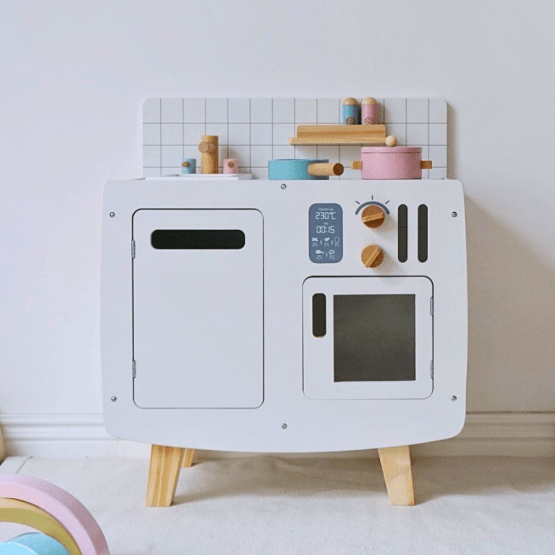 Cocina de Madera Retro Infantil Blanca4