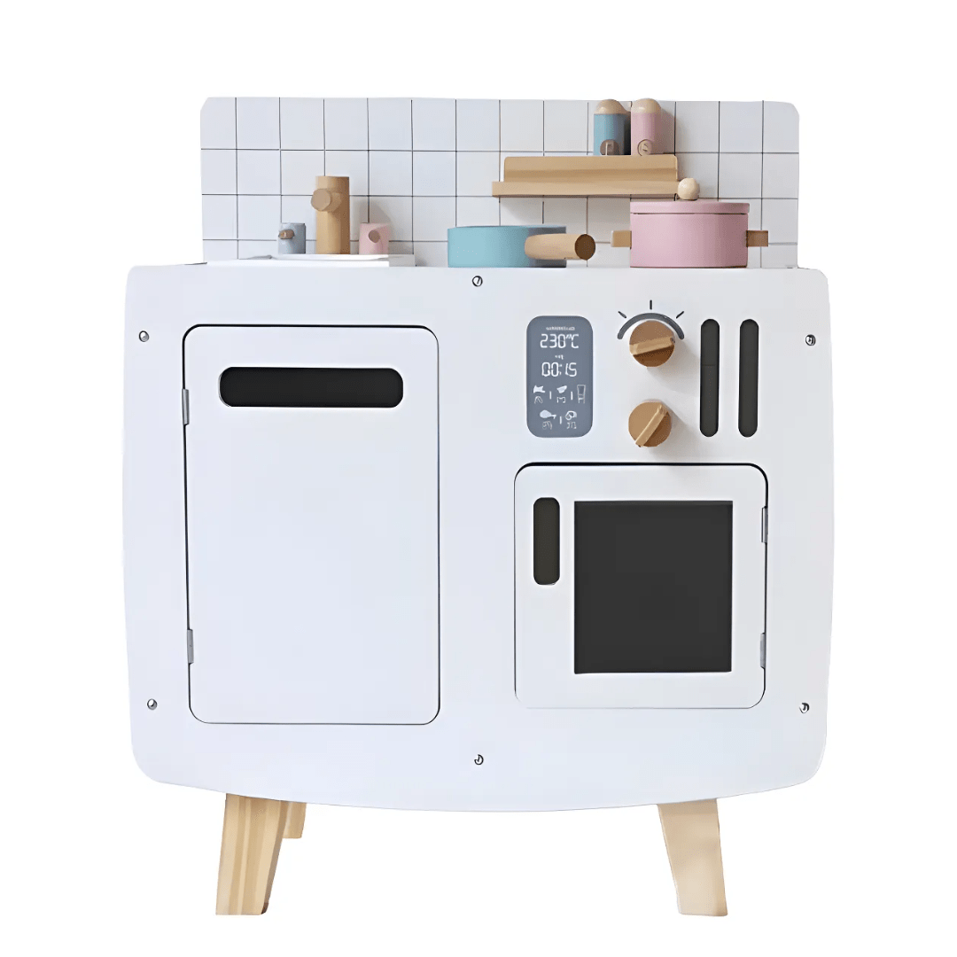 Cocina de Madera Retro Infantil Blanca1
