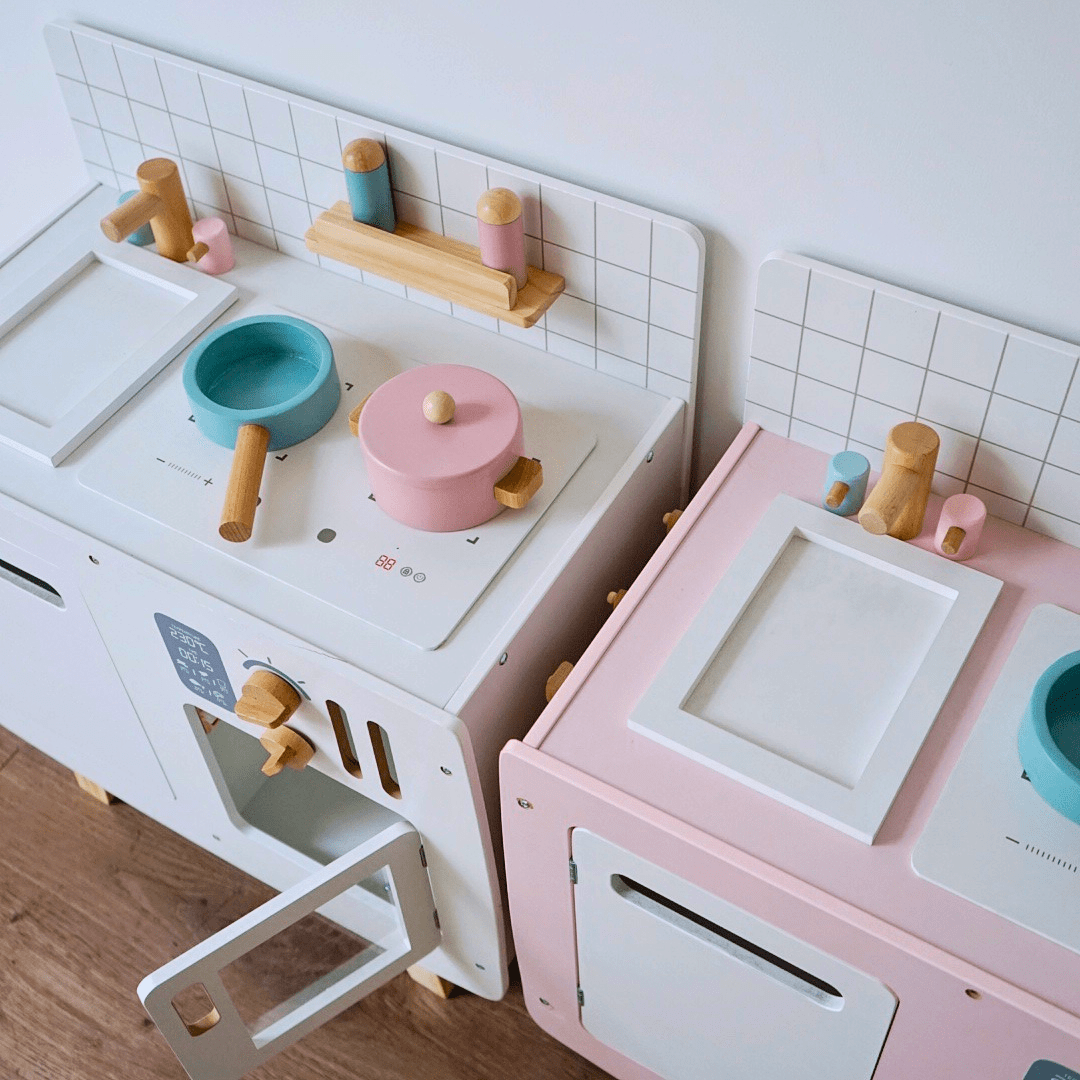 Cocina de Madera Retro Infantil Blanca7