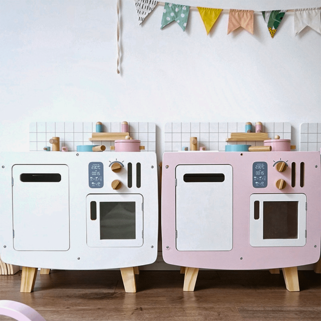 Cocina de Madera Retro Infantil Blanca 2