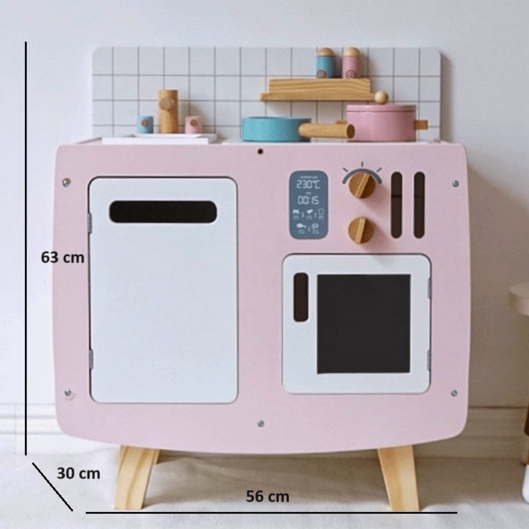 Cocina de Madera Retro Infantil Rosa7