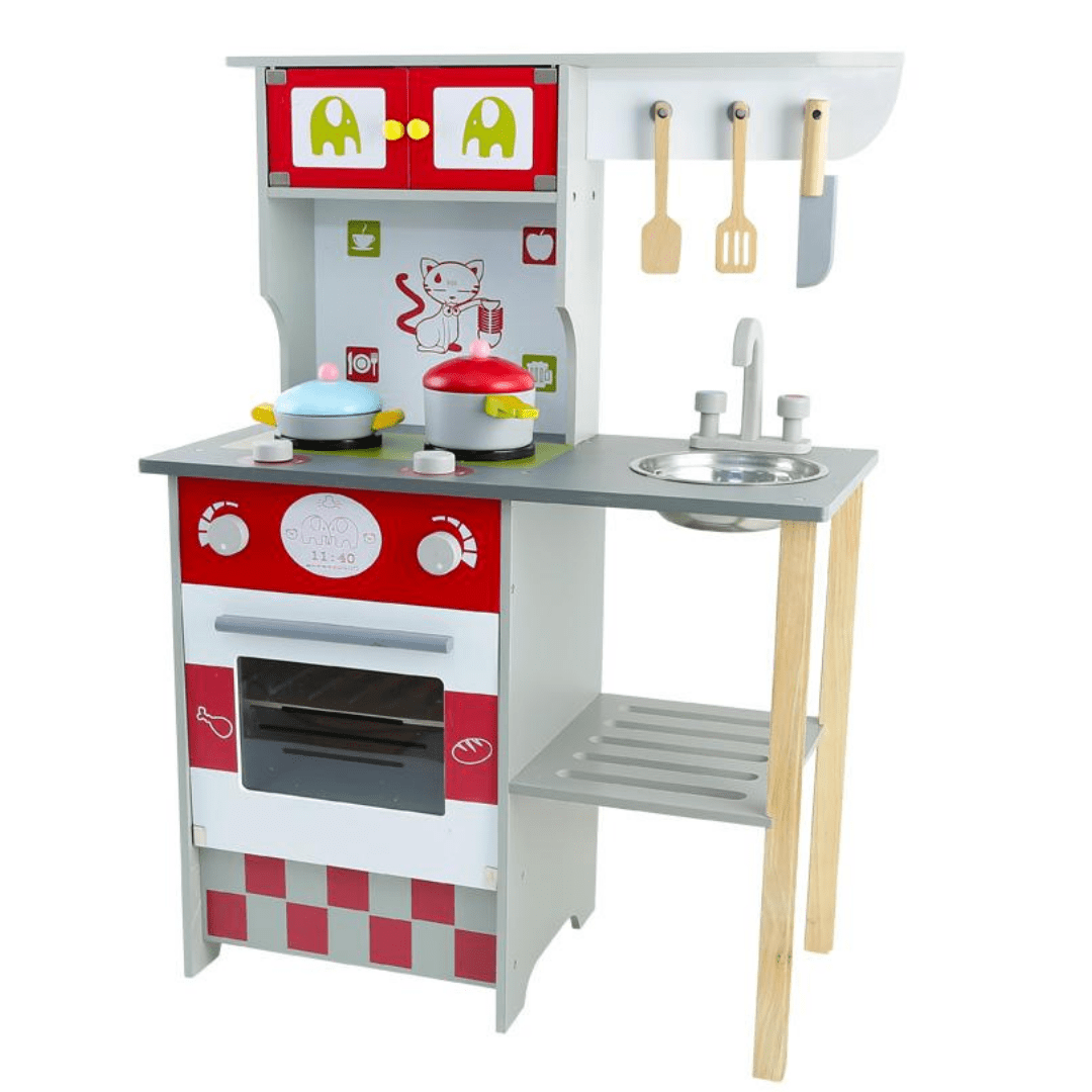 Cocina y lavaplato de madera 3