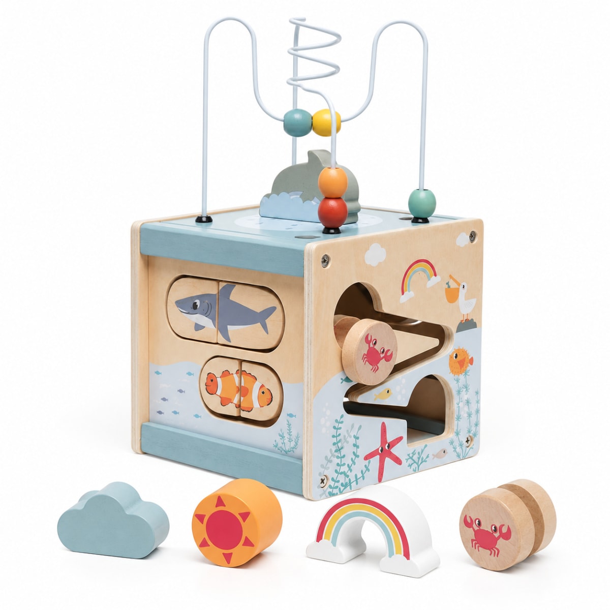 Cubo De Actividades De Madera Infantil7