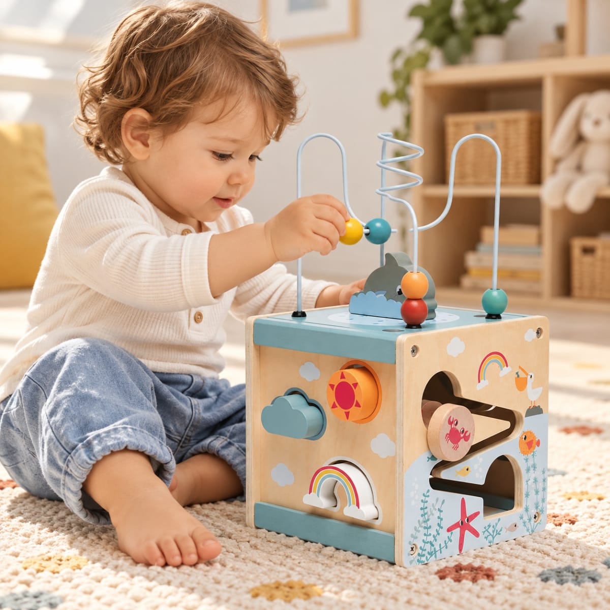 Cubo De Actividades De Madera Infantil3