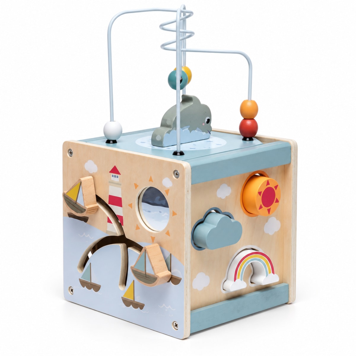 Cubo De Actividades De Madera Infantil6