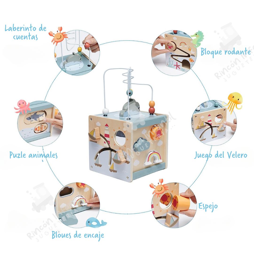 Cubo De Actividades De Madera Infantil2