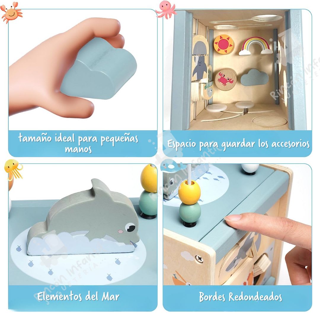 Cubo De Actividades De Madera Infantil3