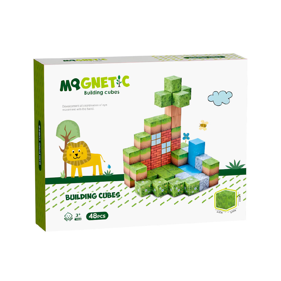 Cubos Magnéticos de Construcción 48 Piezas2