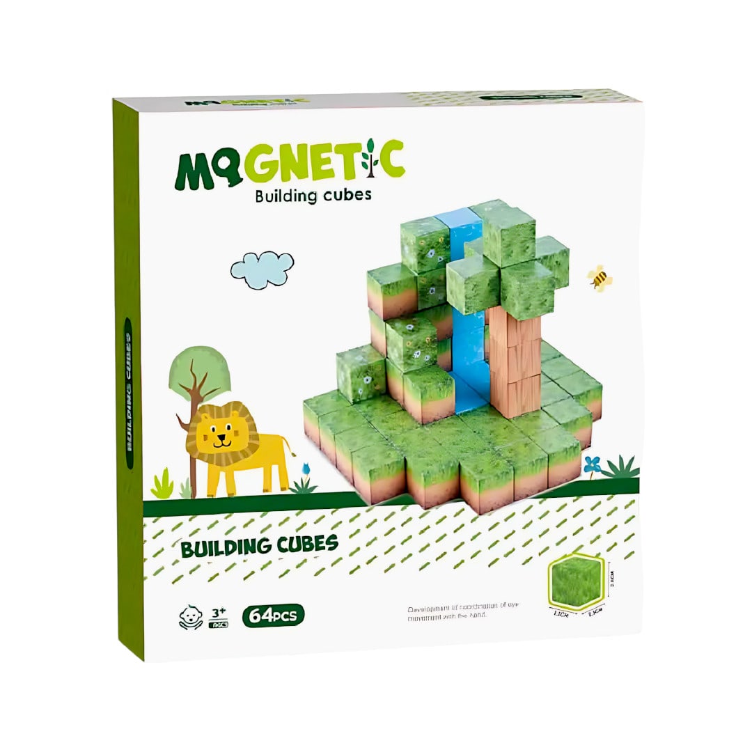 Cubos Magnéticos de Construcción 64 Piezas2