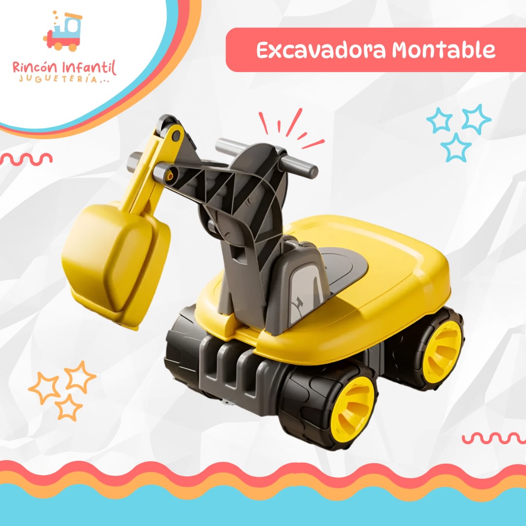 Excavadora Montable Para Niños5