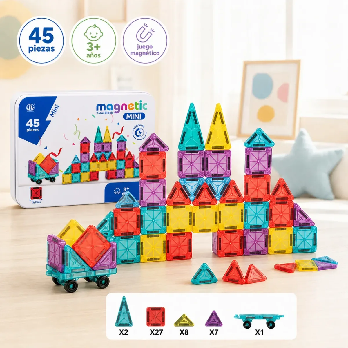 Mini Bloques Magnéticos 45 Piezas3