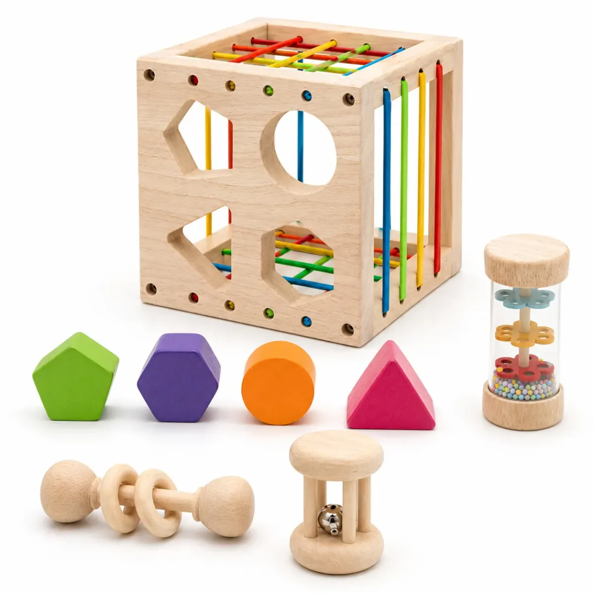 Pack Sensorial y estimulacion de Madera 4 en 13