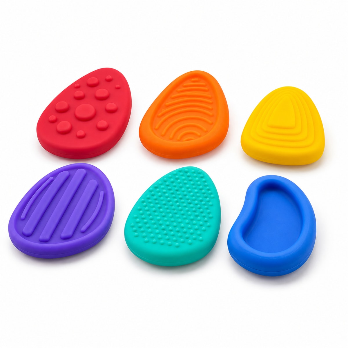 Piedras Sensoriales Antiestrés Silicona 6 Piezas3