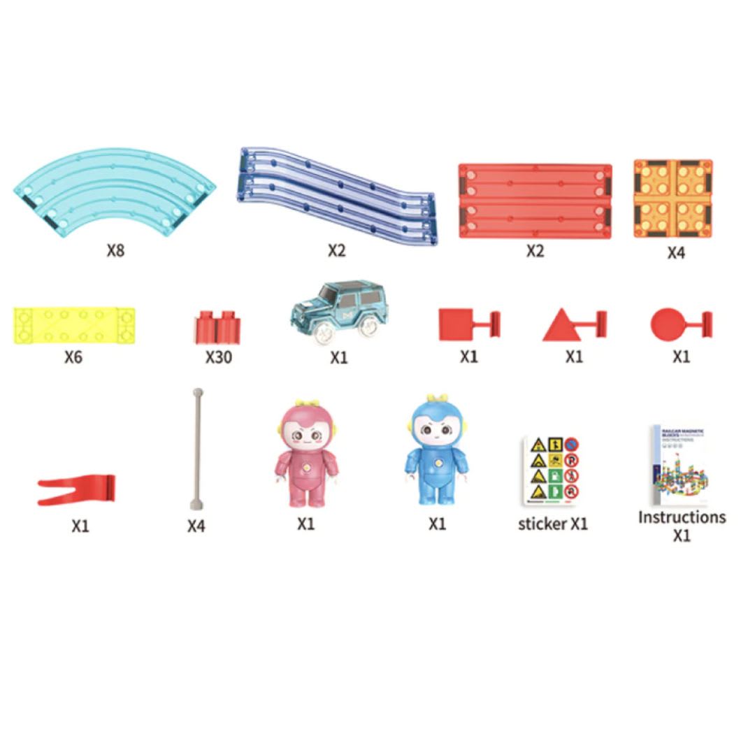 Pista Magnética 63pcs5