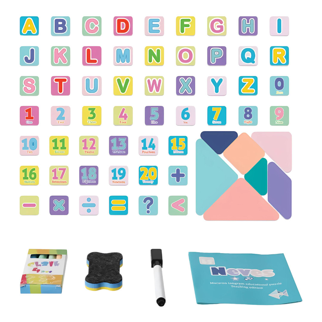 Pizarra doble cara con tangrama5