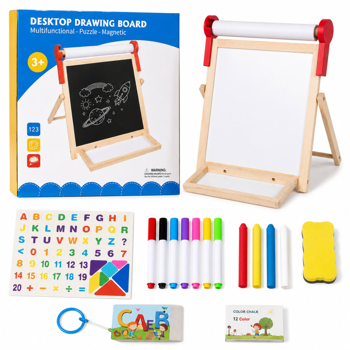 Pizarra Infantil 2 en 1 con Papelógrafo2