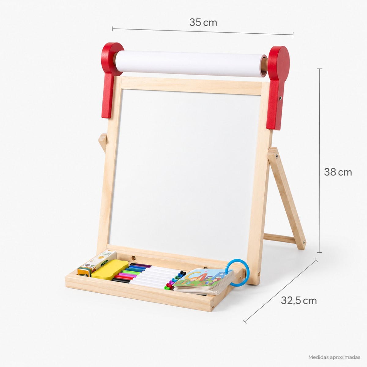 Pizarra Infantil 2 en 1 con Papelógrafo6