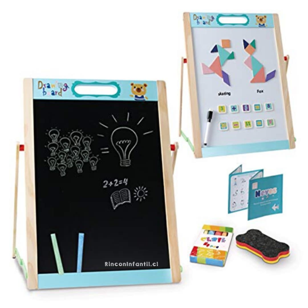 Pizarra doble cara con tangrama1