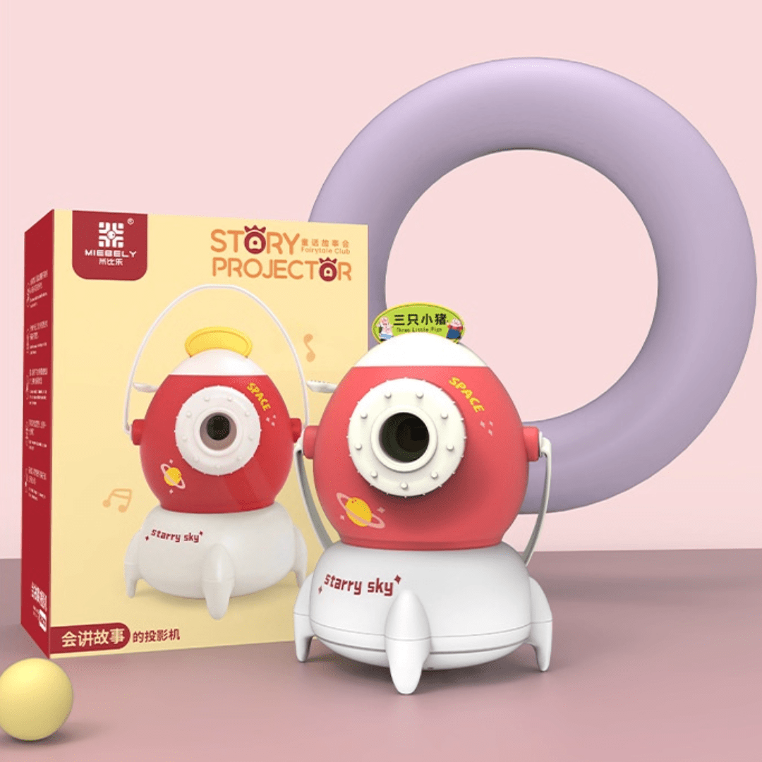 Proyector de cuentos y espantacucos Rojo4