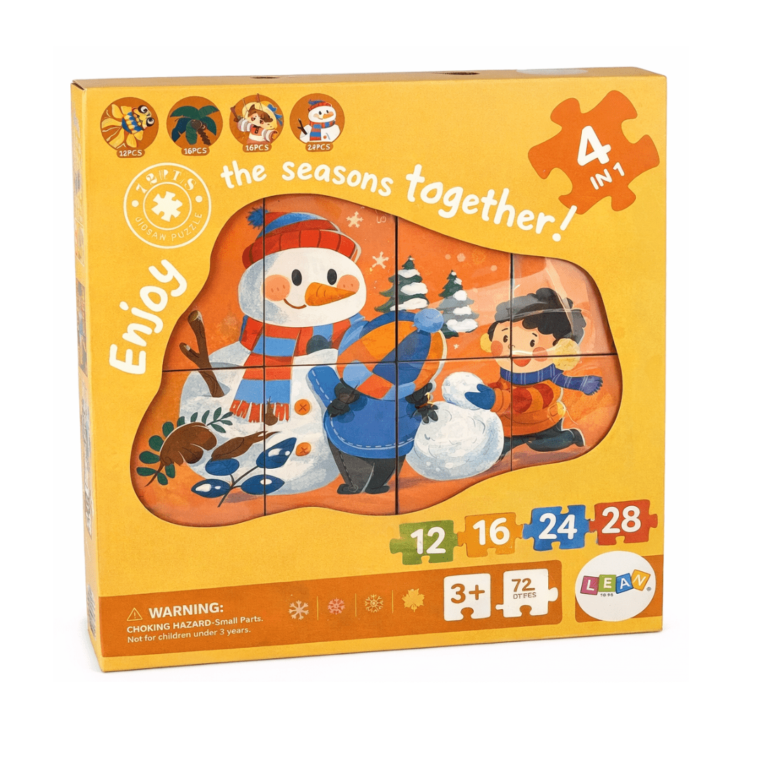 Puzzle Infantil 4 en 1 de las Estaciones del Año 0