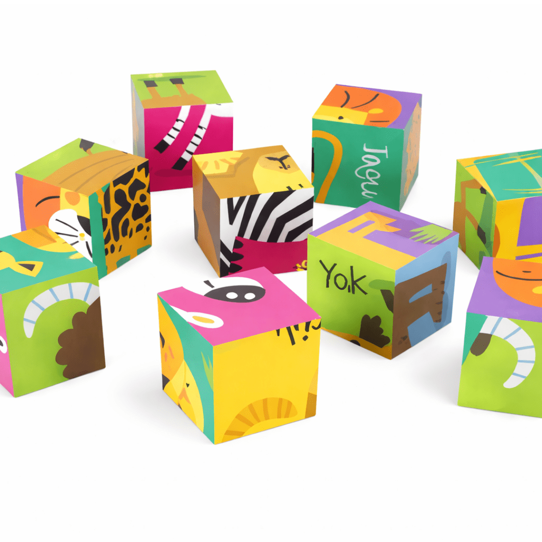 Puzzle de Cubos 6 en 1 con Animales9