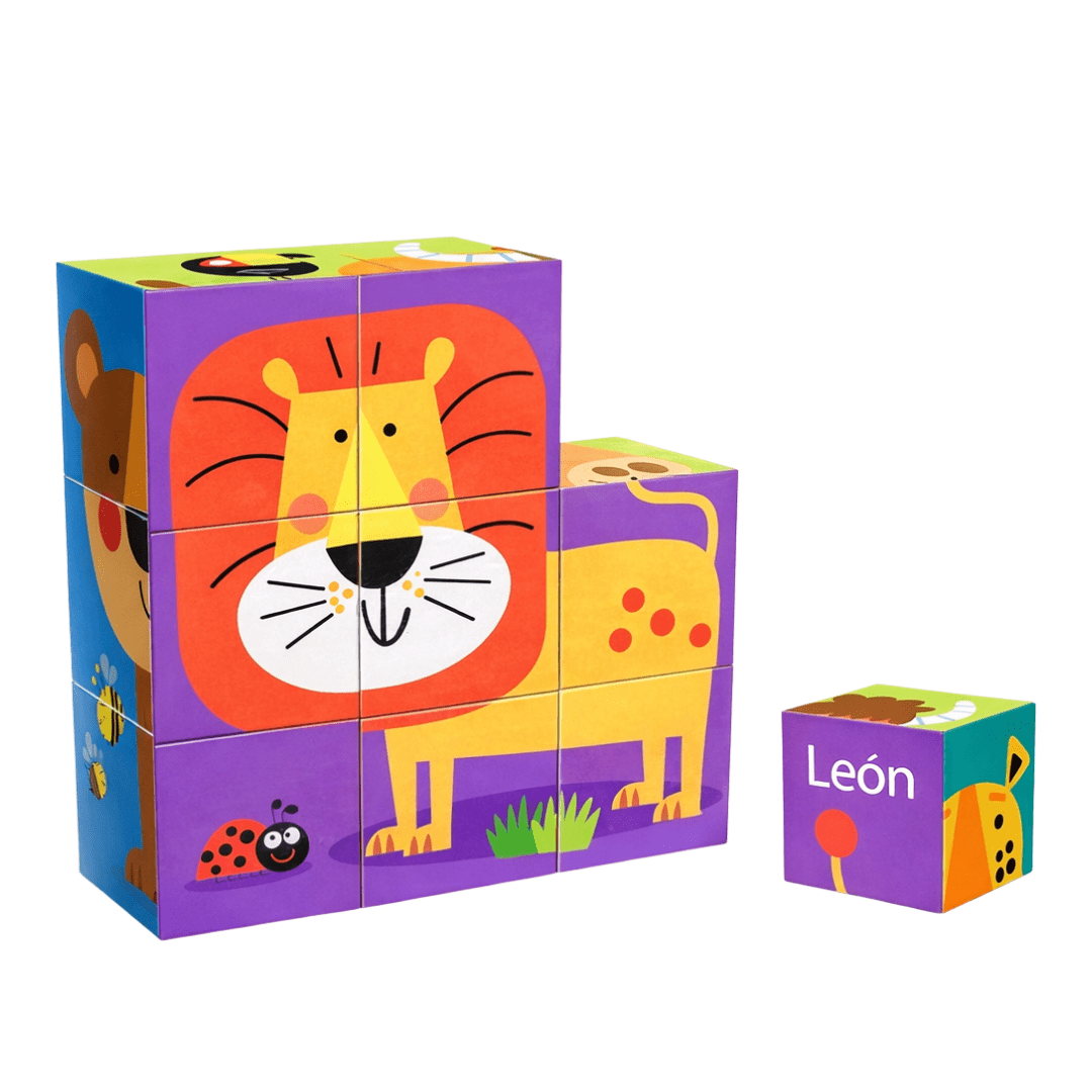 Puzzle de Cubos 6 en 1 con Animales8