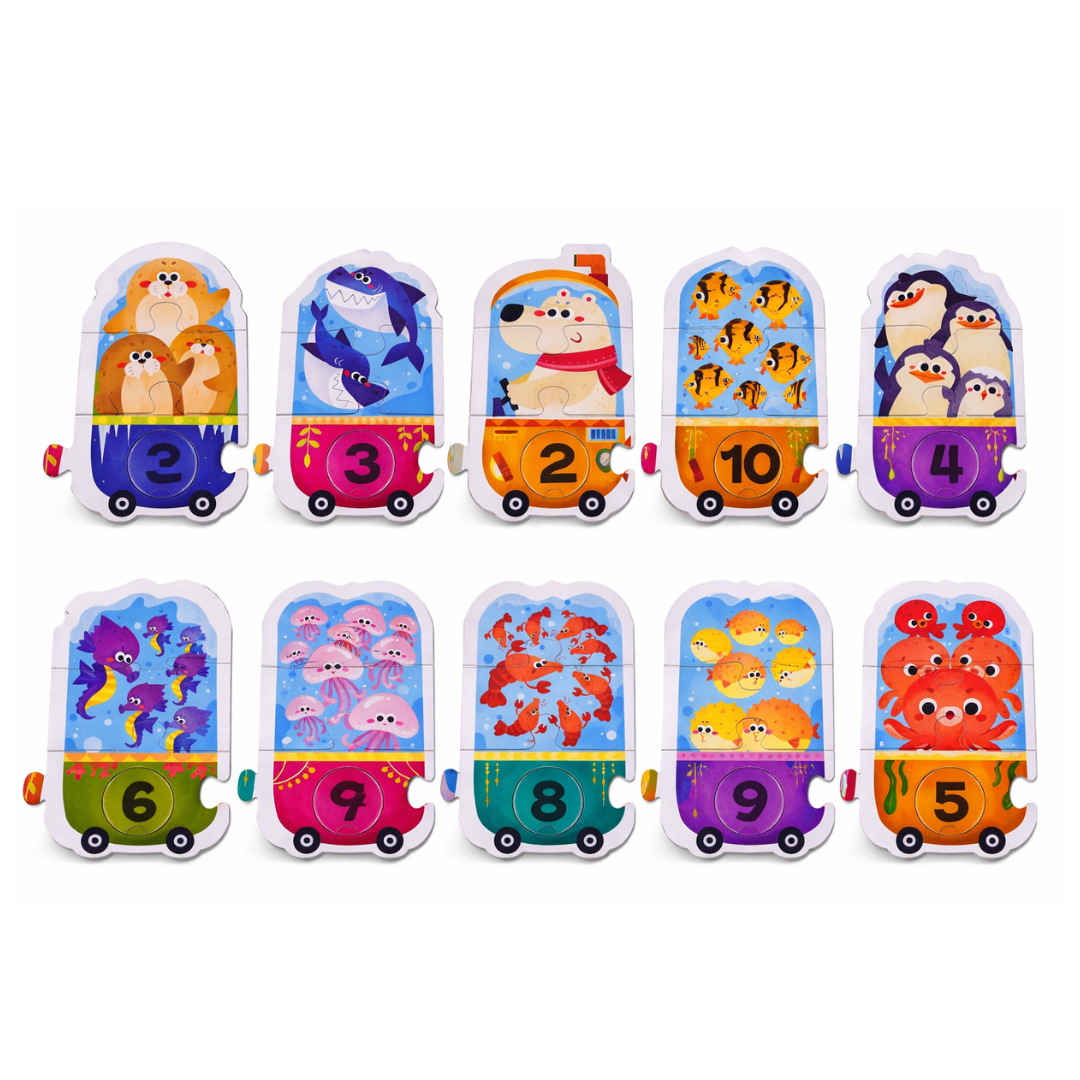 Puzzle Infantil de Números 1 al 102