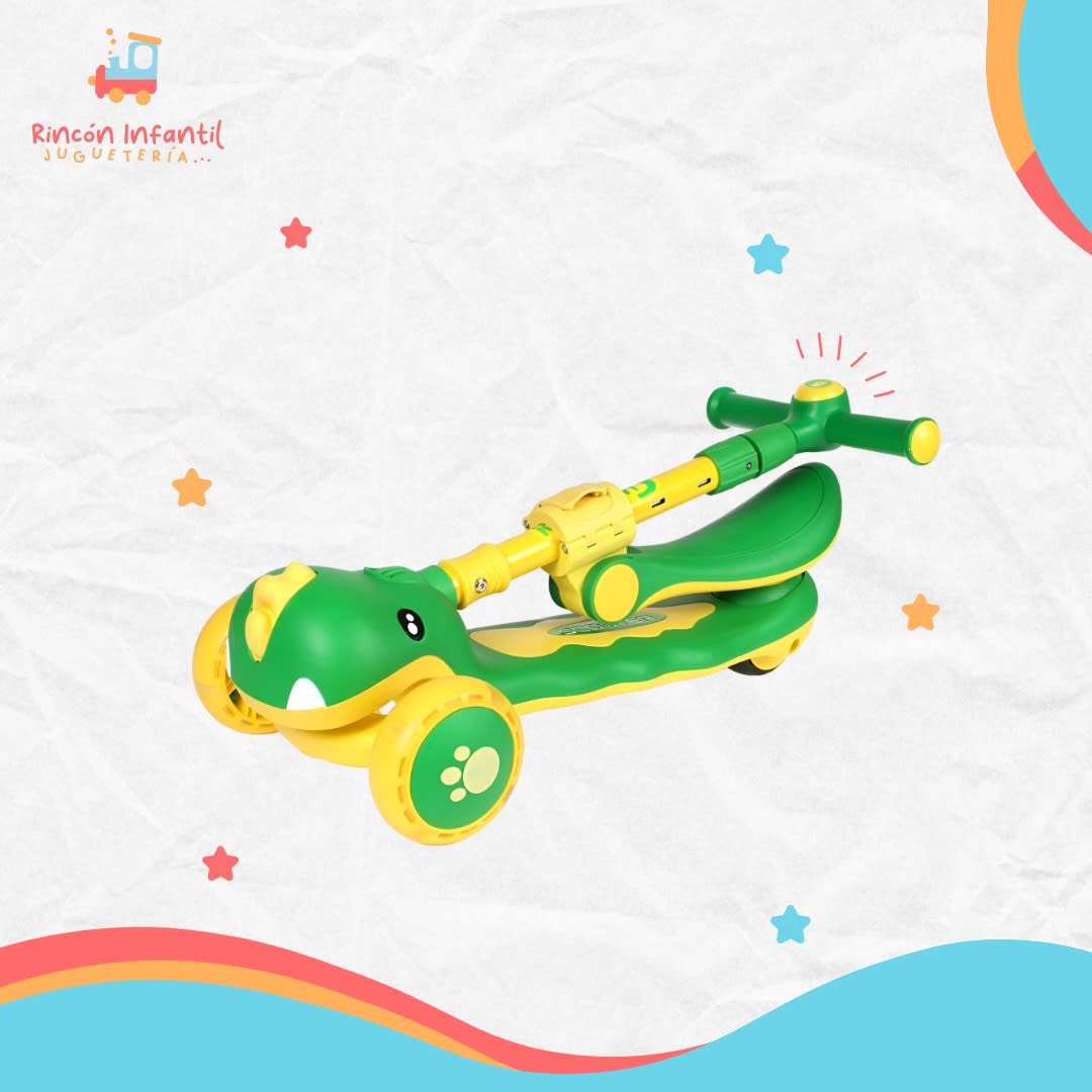 Scooter dino verde4
